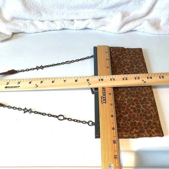 XOXO Leopard Shoulder Bag Chain Strap Y2K - Picture 8 of 8